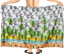 Load image into Gallery viewer, La Leela Men&#39;s Beach Swim Towel Summer Lava Lava Sarong Wrap One Size Grey_V944