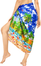 Load image into Gallery viewer, LA LEELA Women&#39;s Long Beach Wrap Beach Swimsuit Cover Up HAWAIIAN Print Sarong Wrap- ONE SIZE