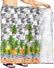 Load image into Gallery viewer, la-leela-Men&#39;s-Casual-Beach-Swimwear-Lava-Lava-Sarong-Wrap-One-Size-Grey_V949