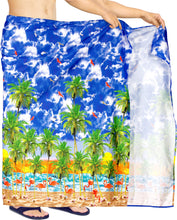 Load image into Gallery viewer, la-leela-Men&#39;s-Swimsuit-Beach-Cover-up-Summer-Sarong-One-Size-Royal-Blue_V951