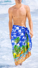 Load image into Gallery viewer, La Leela Men&#39;s Swimsuit Beach Cover up Summer Sarong One Size Royal Blue_V951