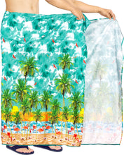 Load image into Gallery viewer, la-leela-Men&#39;s-Elegant-Summer-Beach-Towel-Sarong-Wrap-One-Size-Sea-Green_V953