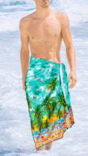 Load image into Gallery viewer, La Leela Men&#39;s Elegant Summer Beach Towel Sarong Wrap One Size Sea Green_V953