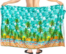 Load image into Gallery viewer, La Leela Men&#39;s Elegant Summer Beach Towel Sarong Wrap One Size Sea Green_V953