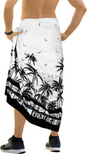 Load image into Gallery viewer, La Leela Men&#39;s Aloha Beach Bathingsuit Casual Sarong Wrap One Size White_V955