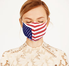 Load image into Gallery viewer, Pack of 3 AMERICAN US Flag Print 100% Cotton Face Washable Reusable Mask Unisex Red_V940 914403
