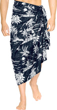 Load image into Gallery viewer, La Leela Womens Bathing Suit Beach Skirt Hawaii Sarong Wrap One Size Black_AA17