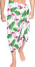 Load image into Gallery viewer, La Leela Mens Full Loungewear Sarong Lungi Beach Towel Wrap One Size White_AA16