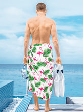 Load image into Gallery viewer, La Leela Mens Full Loungewear Sarong Lungi Beach Towel Wrap One Size White_AA16
