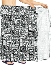 Load image into Gallery viewer, la-leela-Mens-Bathing-Suit-Beach-Cover-Up-Lungi-Sarong-Wrap-One-Size-White_AA19