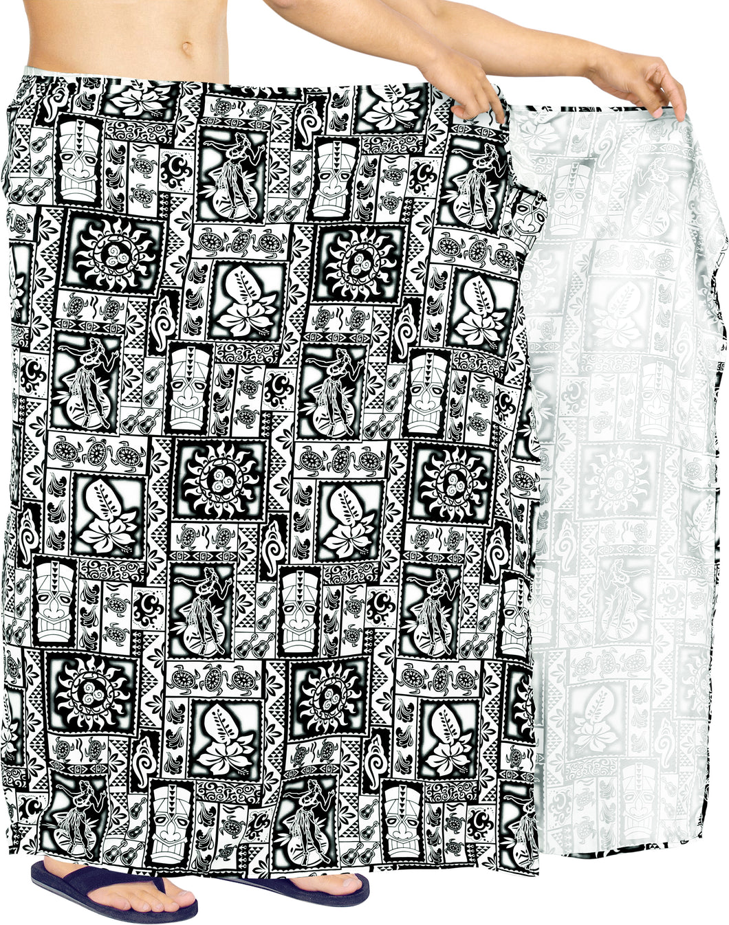 la-leela-Mens-Bathing-Suit-Beach-Cover-Up-Lungi-Sarong-Wrap-One-Size-White_AA19