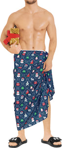 LA LEELA Men's Swimsuit Beach Hawaii Sarong Christmas Day 78" X42"