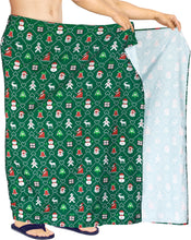 Load image into Gallery viewer, LA LEELA Men&#39;s Swimsuit Beach Hawaii Sarong Christmas Day 78&quot; X42&quot;