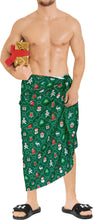 Load image into Gallery viewer, LA LEELA Men&#39;s Swimsuit Beach Hawaii Sarong Christmas Day 78&quot; X42&quot;