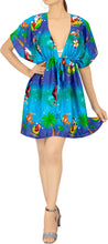 Load image into Gallery viewer, LA LEELA Women&#39;s Christmas Swimsuit Beach Top Cover up Dress XL-XXL Blue