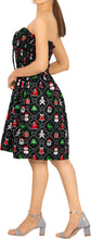 Load image into Gallery viewer, LA LEELA Women&#39;s Christmas Bohmian Halter Neck Strapless Dress L-XL Black_AA83
