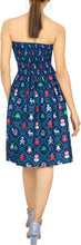 Load image into Gallery viewer, LA LEELA Women&#39;s Christmas Party Boho Camp Halter Neck Dress L-XL Navy Blue