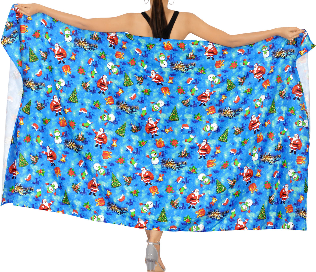 LA LEELA Women's Beach Sarong Pareo Cover Up Christmas Day 78