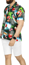 Load image into Gallery viewer, La Leela Men&#39;s Christmas Funky Hawaiian Casual Short Sleeve Shirt Black_AA349