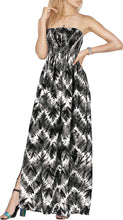Load image into Gallery viewer, LA LEELA Long Maxi Tie-Die Feel Tube Dress For Women Beach Sundress Vacation Outfit Ladies