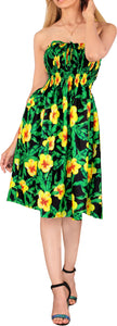 HAPPY BAY Tropical Hawaiian Forest Women's Tube Dress Floral Print Beachwear Palm Trees Maxi Skirt Female Swimsuit Coverup