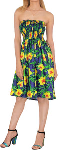 HAPPY BAY Tropical Hawaiian Forest Women's Tube Dress Floral Print Beachwear Palm Trees Maxi Skirt Female Swimsuit Coverup