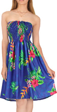 Load image into Gallery viewer, HAPPY BAY Tropical Hawaiian Leaves Print Women&#39;s Tube Dress Floral Beachwear Palm Trees Female Swimsuit Coverup