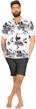 Load image into Gallery viewer, LA LEELA Men&#39;s Hawaiian Casual Short Sleevees Button Down Beach Shirts