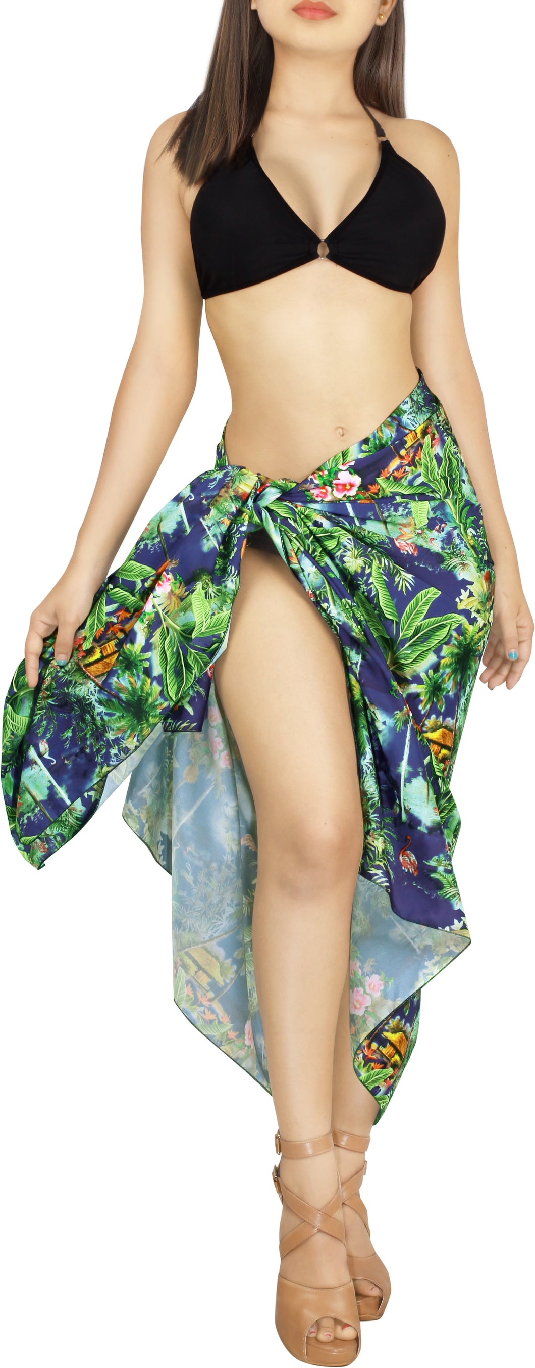 HAPPY BAY Women's Beach Coverup Printed Sarong Swimwear Bikini Wrap ONE SIZE