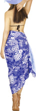 Load image into Gallery viewer, LA LEELA Printed Blue Beach Sarong for Women Beach Wrap Cover Up for Swimsuit - ONE SIZE
