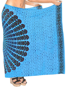 la-leela-womens-sarong-beach-swimsuit-bikini-cover-up-wrap-pareo-peacock