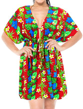 Load image into Gallery viewer, LA LEELA Cover up Beach Bikini Swimwear Swimsuit Kaftan Dress Women Printed