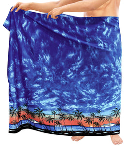 LA LEELA Beach Wear Mens Sarong Pareo Wrap Cover upss Bathing Suit Beach Towel Swimming