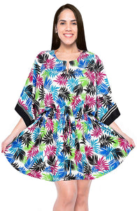 LA LEELA Cover up Beach Bikini Swimwear Swimsuit Kaftan Dress Women Printed