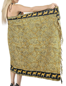 LA LEELA Women's Beachwear Bikini Wrap Cover up Swimsuit Dress Sarong 1 ONE Size