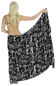 LA LEELA Women Beachwear Sarong Bikini Cover up Wrap Bathing Suit 30 Plus Size