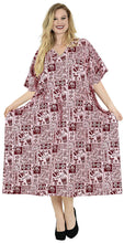 Load image into Gallery viewer, LA LEELA Cotton Women&#39;s Kaftan Kimono Summer Beachwear Cover up Dress