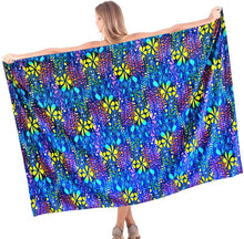 Cargar imagen en el visor de la galería, LA LEELA Women Bikini Cover up Wrap Dress Swimwear Sarong Digital Plus Size