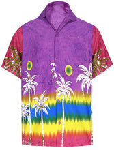 Load image into Gallery viewer, LA LEELA Shirt Casual Button Down Short Sleeve Beach Hawaiian Shirt Men
