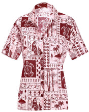 Load image into Gallery viewer, Ladies Hawaiian Shirt Tank Blouses Beach Top Casual Aloha Holiday Button Up