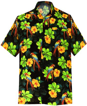 Load image into Gallery viewer, la-leela-shirt-casual-button-down-short-sleeve-beach-shirt-men-pocket-printed