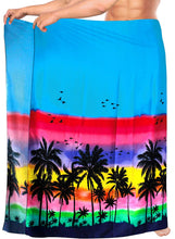 Load image into Gallery viewer, LA LEELA Swimwear Beachwear Bathing Suit Cover ups Mens Sarong Wrap Pareo Printed