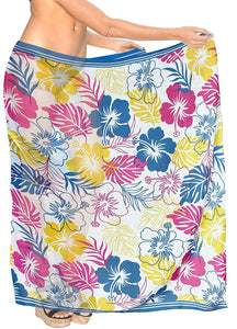 LA LEELA Women Beachwear Bikini Wrap Cover up Swimsuit Sarong Dress 20 ONE Size