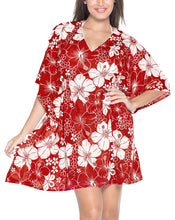 Load image into Gallery viewer, la-leela-soft-fabric-printed-hawaii-cardigan-girl-osfm-8-14-m-l-red_5199