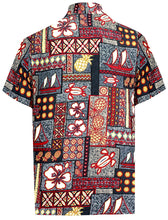 Cargar imagen en el visor de la galería, la-leela-hawaiian-shirt-for-men-short-sleeve-front-pocket-beach-caribbean-grey-grey