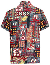 Load image into Gallery viewer, la-leela-hawaiian-shirt-for-men-short-sleeve-front-pocket-beach-caribbean-grey-grey