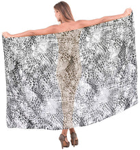 Cargar imagen en el visor de la galería, LA LEELA Women&#39;s Bikini Wrap Cover up Swimsuit Sarong Dress Jacquard ONE Size