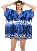Load image into Gallery viewer, LA LEELA Cover up Beach Bikini Swimwear Swimsuit Kaftan Dress Women Printed