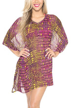 Load image into Gallery viewer, la-leela-chiffon-printed-cover-up-tassel-women-osfm-8-14-m-l-pink_6180