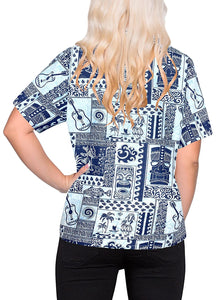 Ladies Hawaiian Shirt Beach Top Aloha Blouses Tank Casual Holiday Loose Fit